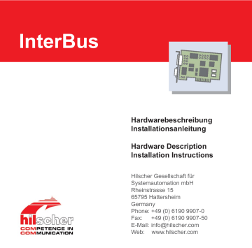 InterBus - Hardware Description and Installation InterBus - Hardware Description and Installation