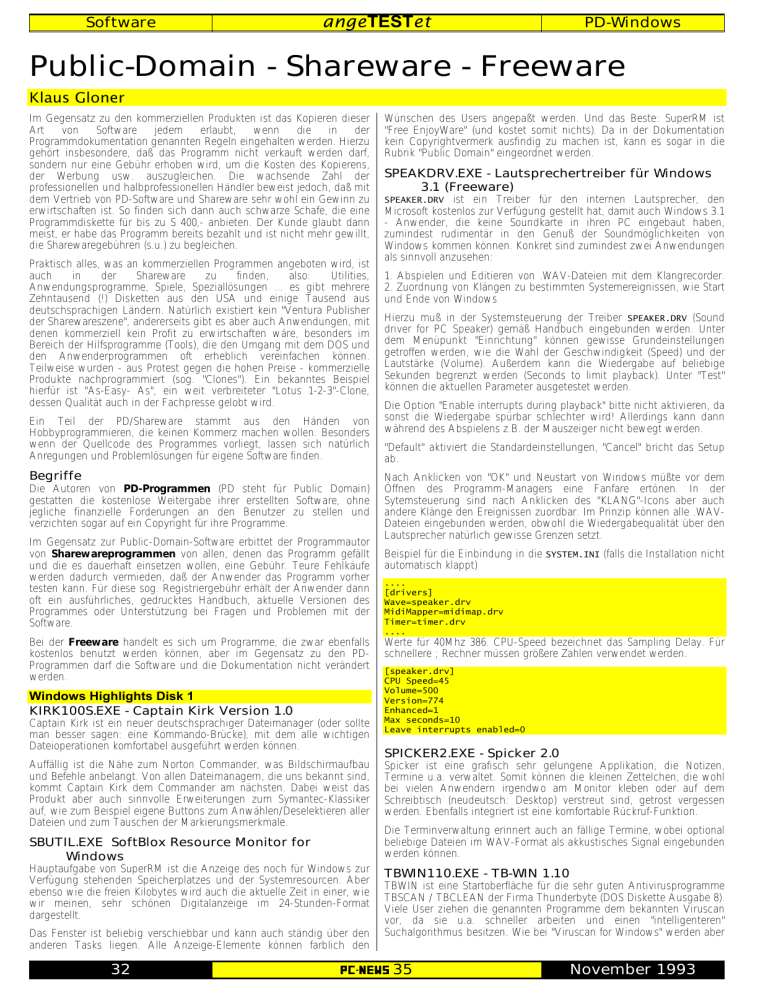 Public-Domain - Shareware Public-Domain - Shareware