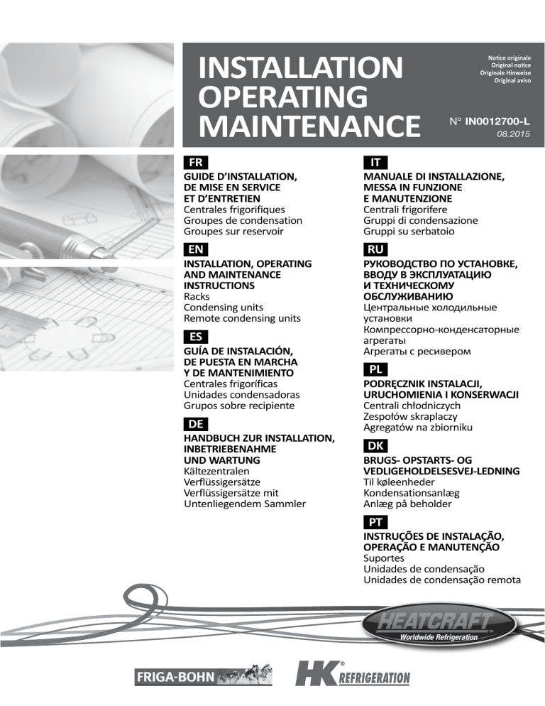 INSTALLATION OPERATING INSTALLATION OPERATING