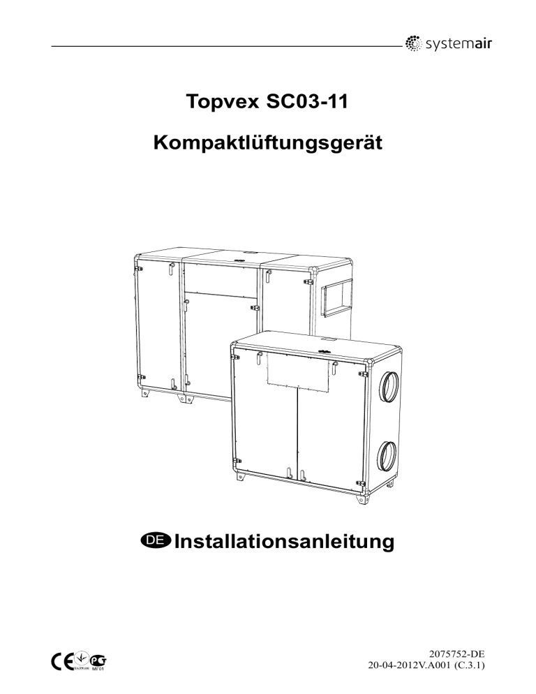 Topvex SC03-11_Installation Topvex SC03-11_Installation