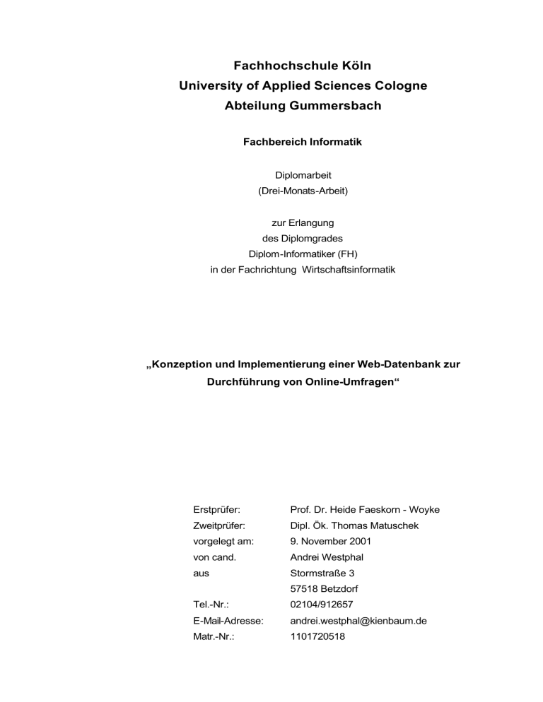 Dokument_19 - Fachhochschule Köln Dokument_19 - Fachhochschule Köln