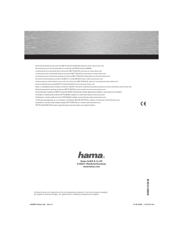 00086515/08.08 Hama & Co KG D 00086515/08.08 Hama & Co KG D
