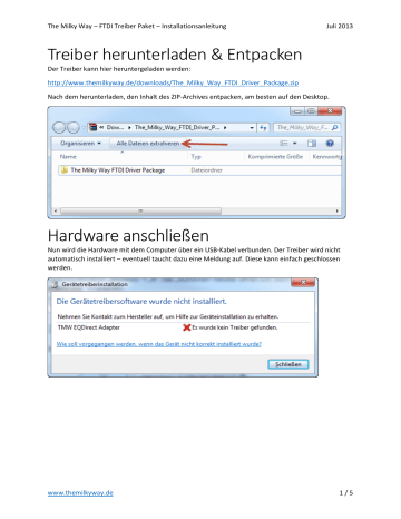 Treiber herunterladen & Entpacken Hardware Treiber herunterladen & Entpacken Hardware