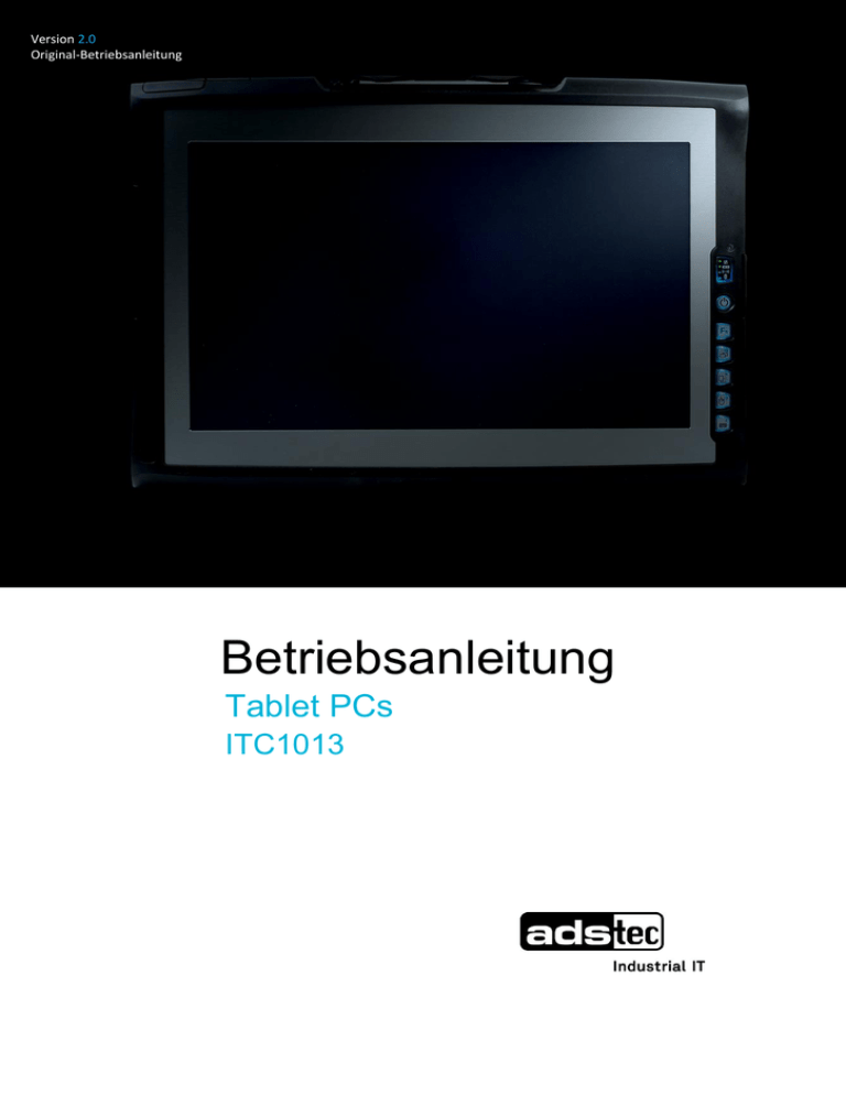 Betriebsanleitung ITC1013 - ads-tec Betriebsanleitung ITC1013 - ads-tec