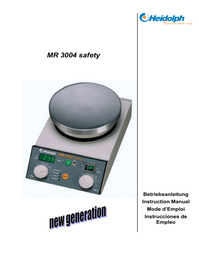 MR 3004 safety MR 3004 safety