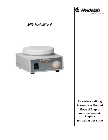 Heidolph MR Hei-Mix S Instruction manual | Manualzz
