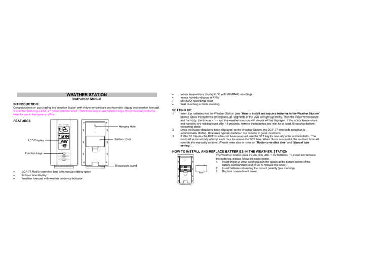 WEATHER STATION WEATHER STATION
