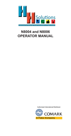 N8004 and N8006 OPERATOR MANUAL | Manualzz