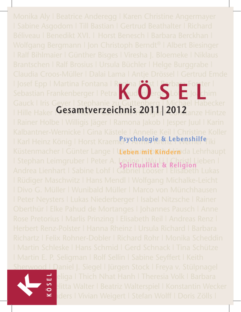 Gesamtverzeichnis 2011 | 2012 Gesamtverzeichnis 2011 | 2012