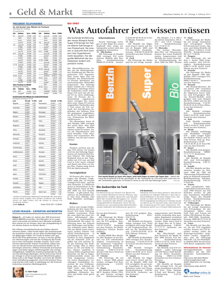 8 Geld & Markt - Ergin Finanzberatung 8 Geld & Markt - Ergin Finanzberatung