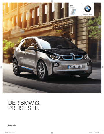 DER BMW i3. PREISLISTE. DER BMW i3. PREISLISTE.