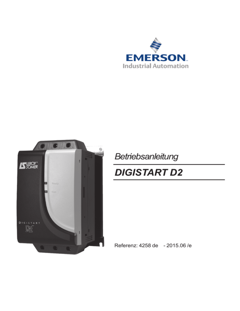 Digistart D2 – Betriebsanleitung Digistart D2 – Betriebsanleitung