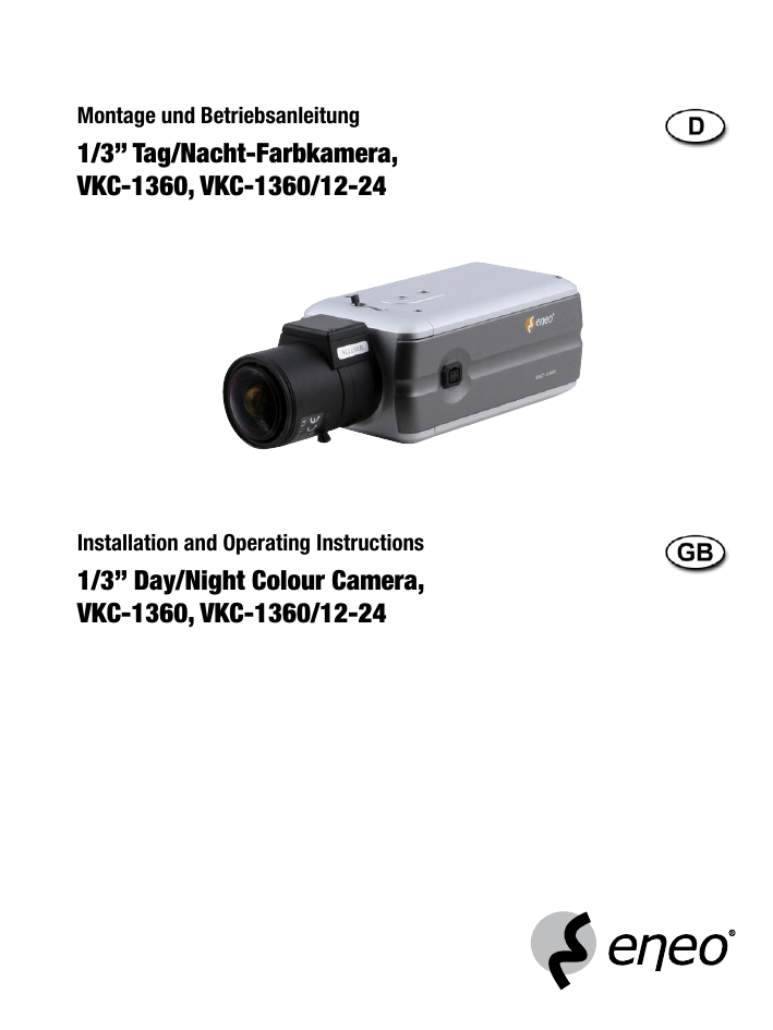 Eneo VKC-1360/12-24, VKC-1360 User manual Eneo VKC-1360/12-24, VKC-1360 User manual