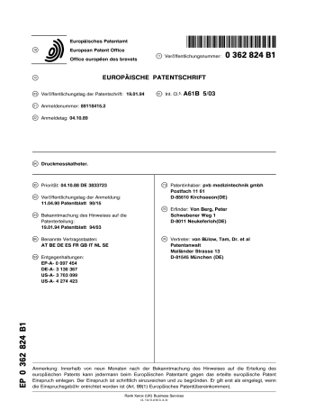 Druckmesskatheter - European Patent Office Druckmesskatheter - European Patent Office