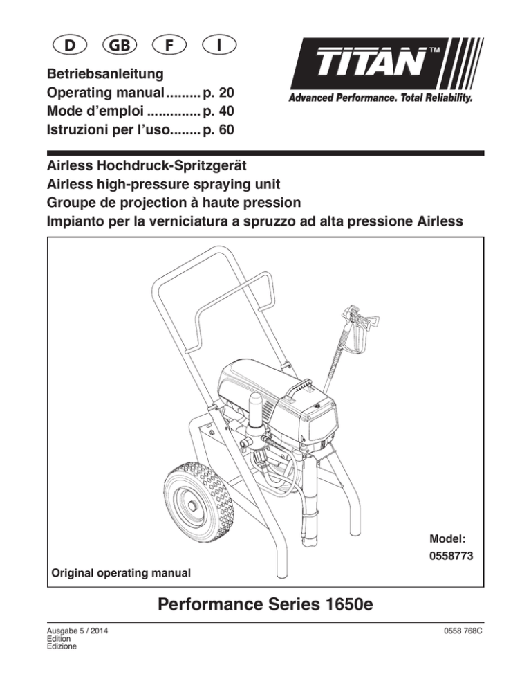Performance Series 1650e - Titan Tool International Performance Series 1650e - Titan Tool International