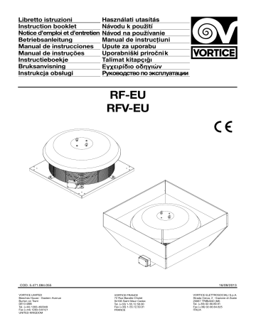 Vortice RFV-EU User's Manual | Manualzz