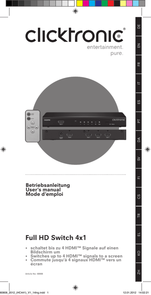 Full HD Switch 4x1 Full HD Switch 4x1