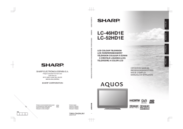 Sharp LC52HD1E LED TV Operation Manual | Manualzz Sharp LC52HD1E LED TV Operation Manual | Manualzz