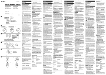 Sony SRS-M50 Owner's manual Sony SRS-M50 Owner's manual