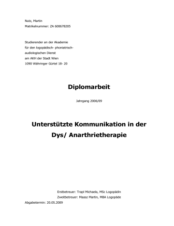 Diplomarbeit I Diplomarbeit I