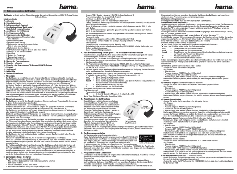 Hama 00044838 Owner's manual Hama 00044838 Owner's manual