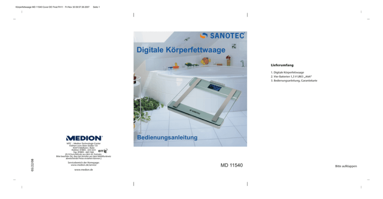 Körperfettwaage MD 11540 DE RC4.fm Körperfettwaage MD 11540 DE RC4.fm