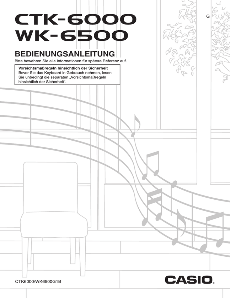 Casio CTK-6000, WK-6500 Owner's manual Casio CTK-6000, WK-6500 Owner's manual