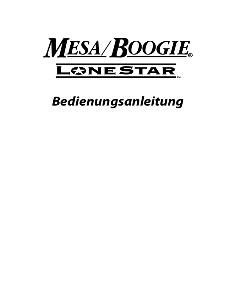 Bedienungsanleitung Bedienungsanleitung