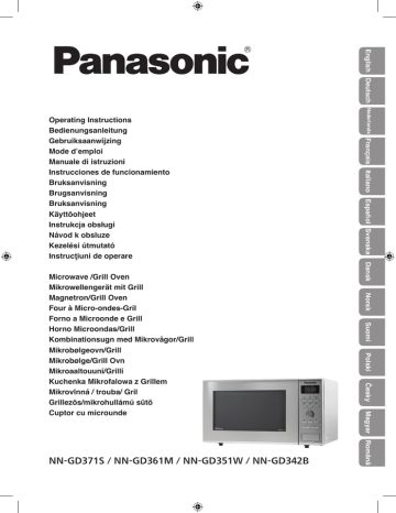 Panasonic NNGD351W, NNGD361M, NNGD371S, NNGD342B Operating instructions Panasonic NNGD351W, NNGD361M, NNGD371S, NNGD342B Operating instructions