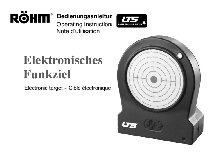 Röhm LTS Funkziel Bedienungsanleitung Röhm LTS Funkziel Bedienungsanleitung