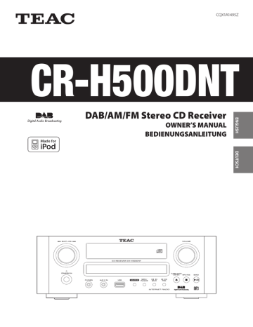 DAB/AM/FM Stereo CD Receiver DAB/AM/FM Stereo CD Receiver