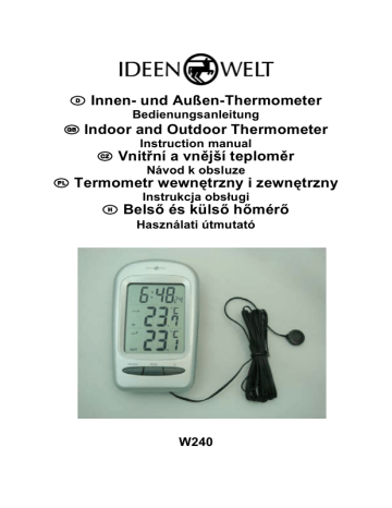D Innen- und Außen-Thermometer Indoor and Outdoor | Manualzz