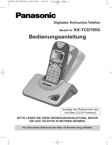 Panasonic KXTCD705 Operating instructions Panasonic KXTCD705 Operating instructions