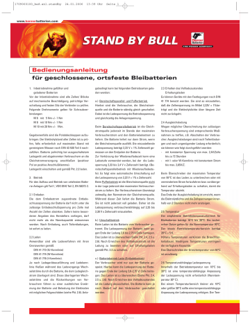 Bedienungsanleitung für geschlossene, ortsfeste Bedienungsanleitung für geschlossene, ortsfeste