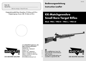 KK-Matchgewehre Small Bore Target Rifles KK-Matchgewehre Small Bore Target Rifles