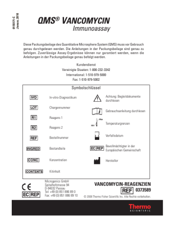 QMS® VANCOMYCIN - Fisher Scientific QMS® VANCOMYCIN - Fisher Scientific
