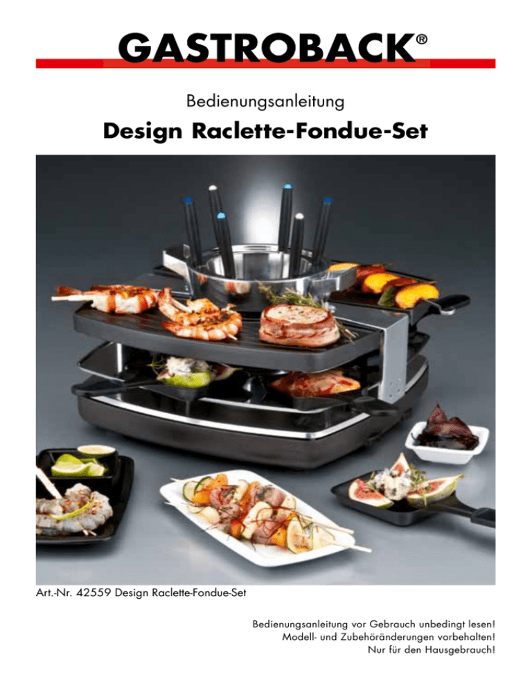 Design Raclette-Fondue-Set Design Raclette-Fondue-Set