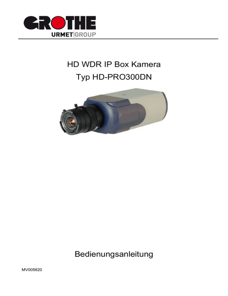 HD WDR IP Box Kamera Typ HD-PRO300DN HD WDR IP Box Kamera Typ HD-PRO300DN