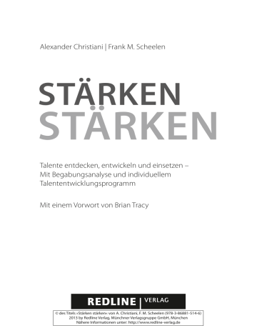 Stärken stärken – Talente entdecken, entwickeln und einsetzen Stärken stärken – Talente entdecken, entwickeln und einsetzen