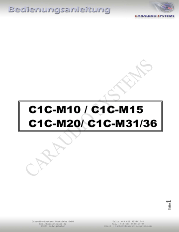 Caraudio Systems C1-PCM21 c.LOGiC lite Porsche Cayenne PCM 2.1 Installation Manual | Manualzz