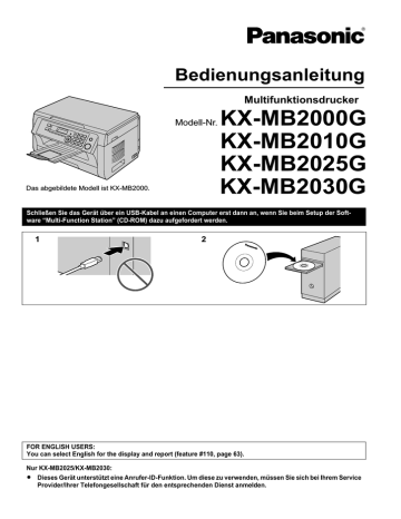 Panasonic KXMB2030, KXMB2010, KXMB2010G, KXMB2000G, KXMB2025, KXMB2025G, KXMB2000, KXMB2030G Owner's manual Panasonic KXMB2030, KXMB2010, KXMB2010G, KXMB2000G, KXMB2025, KXMB2025G, KXMB2000, KXMB2030G Owner's manual