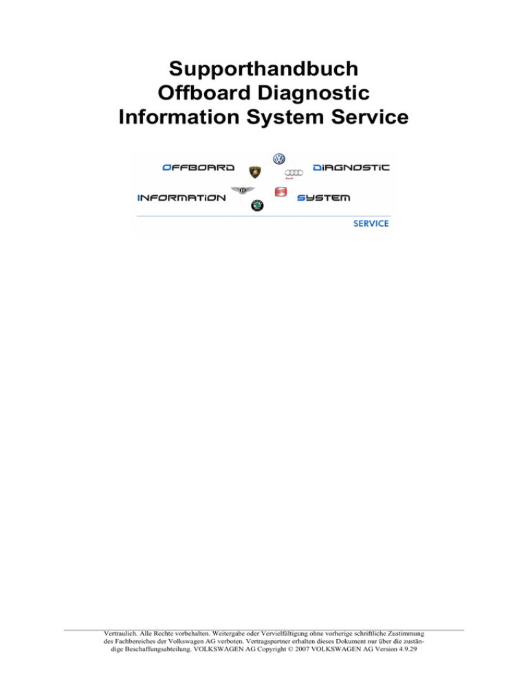 Supporthandbuch Offboard Diagnostic Information System Service Supporthandbuch Offboard Diagnostic Information System Service