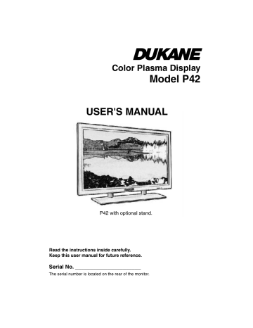 Dukane | P42 | User manual | User's Manual | Manualzz