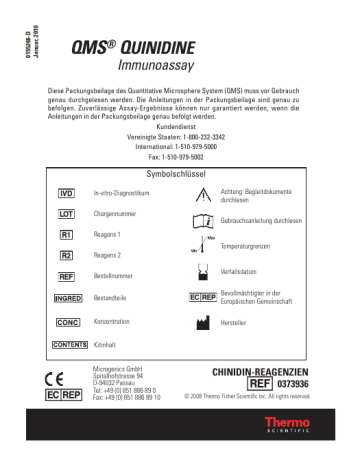 QMS® QUINIDINE - Fisher Scientific QMS® QUINIDINE - Fisher Scientific