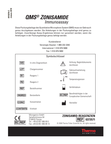 QMS® ZONISAMIDE - Fisher Scientific QMS® ZONISAMIDE - Fisher Scientific