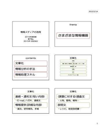 さまざまな情報機器 さまざまな情報機器