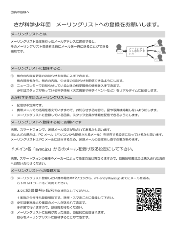 メーリングリスト申し込み方法 メーリングリスト申し込み方法