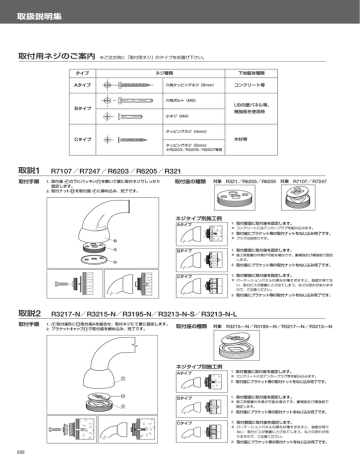 取扱説明集 取説1 R7107/R7247/R6203/R6205/R321 取扱説明集 取説1 R7107/R7247/R6203/R6205/R321