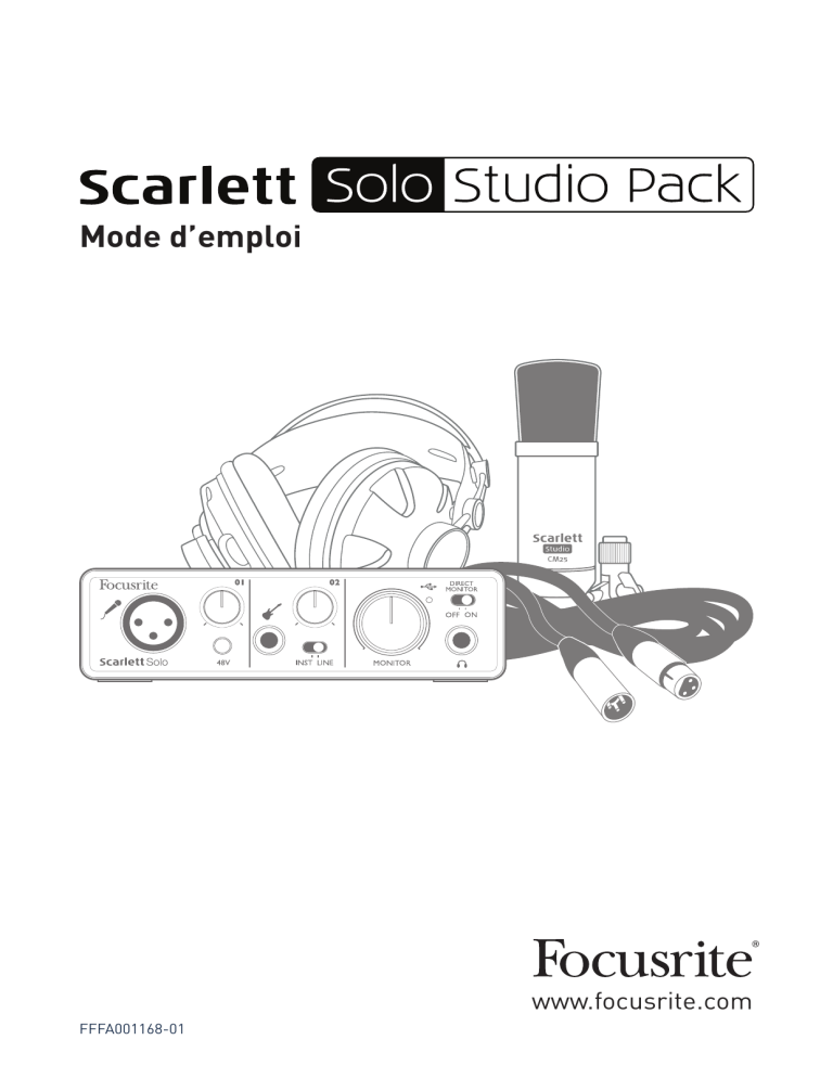 Focusrite Scarlett Solo Studio Pack User guide Focusrite Scarlett Solo Studio Pack User guide