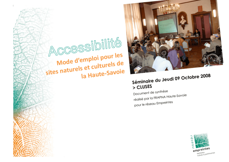 Mode d`emploi pour les sites naturels et culturels de la Haute Mode d`emploi pour les sites naturels et culturels de la Haute